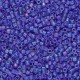 Miyuki delica kralen 11/0 - Matted transparent cobalt ab DB-864
